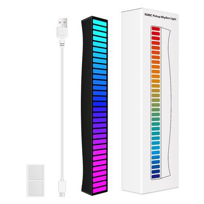 Светодиодная панель с реакцией на звук RGB, красочная, управление через приложение, динамическая лента с ритмом звука и музыки для