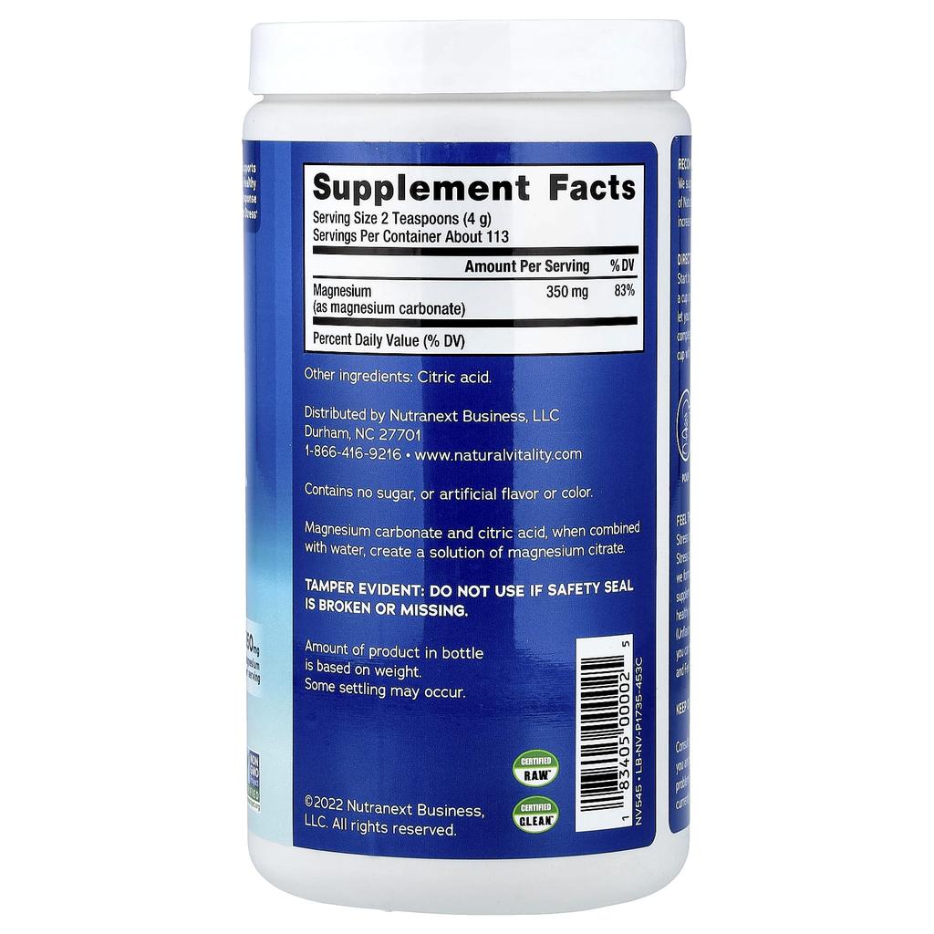 Calm, Magnesium Supplement Drink Mix, Original Unflavored, 453G (16Oz)