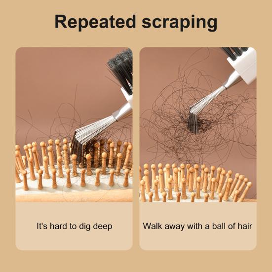 2 шт. инструмент для чистки расчесок для волос из нержавеющей стали щетка для чистки волос 2 в 1 очиститель расчесок