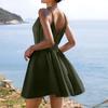Women's Fashion Casual V-Neck Ruffle Casual Straps Sleeveless Dresses