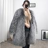 Autumn and Winter New Mid Length Fox Fur Faux Fur Coat Women's Full Leather Korean Fit Coat Fashion Warm and Leisure