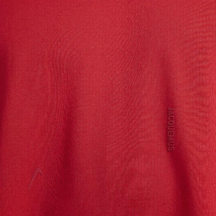 Футболка с логотипом Jacquemus x Nike (Азия) Темно-красный унисекс уличная одежда HF7112-611