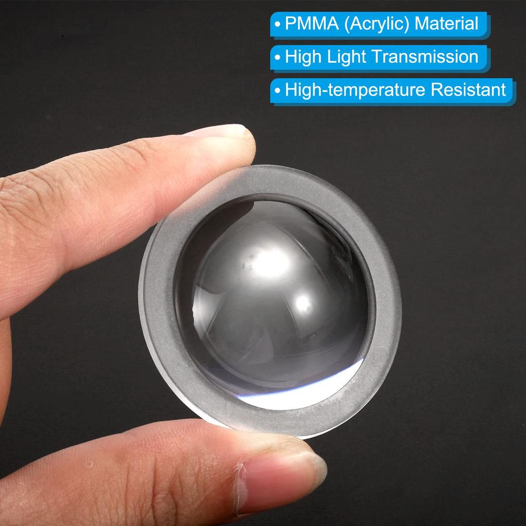 PATIKIL Диаметр 48 мм Высота мм 5 шт. Акриловая светодиодная оптическая выпуклая линза конденсатора для светодиодного фонарика велосипедный налобный фонарь прозрачный 13,5