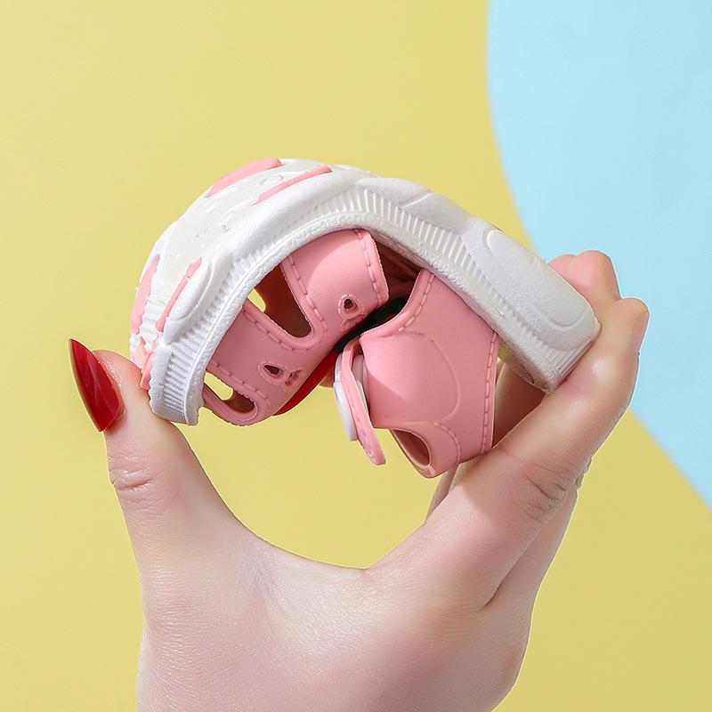 Летние детские сандалии для девочек, клубничная обувь с закрытым носком для малышей, обувь принцессы Уокер для маленьких девочек, сандалии, размер 16-25