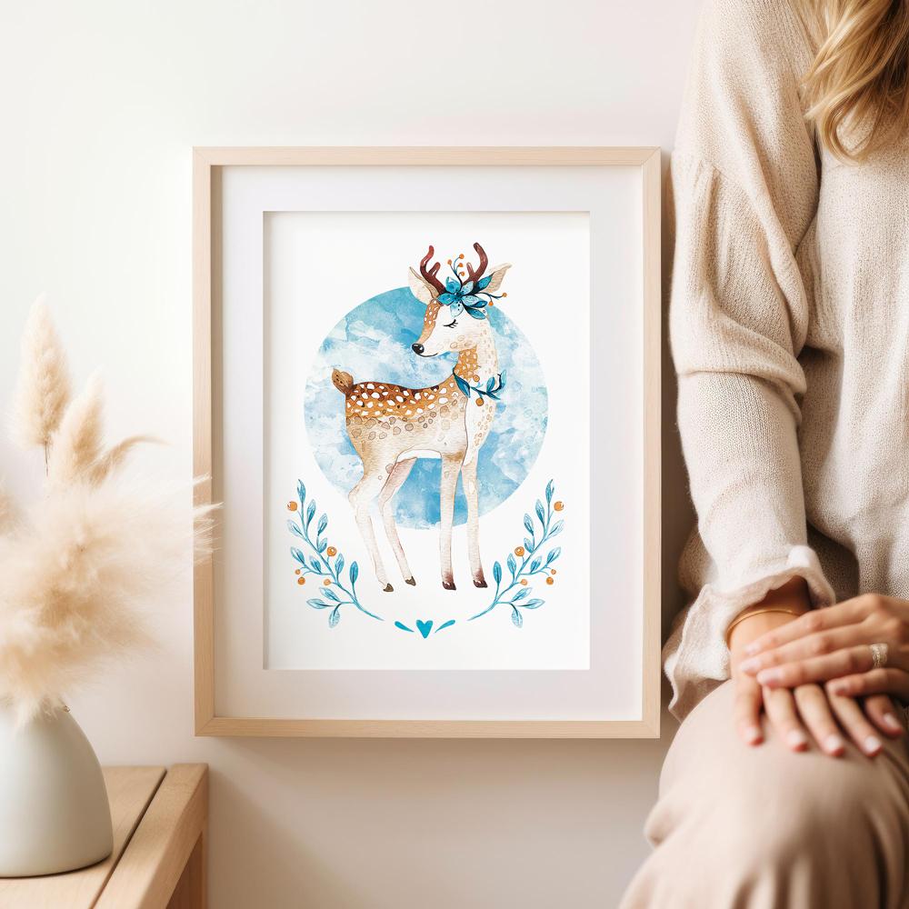 Постер для детской комнаты, олень
