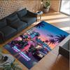 Personalized Crystal Velvet Carpet Custom Name Text,GTA Anti Slip Area Rug For Home Decoration