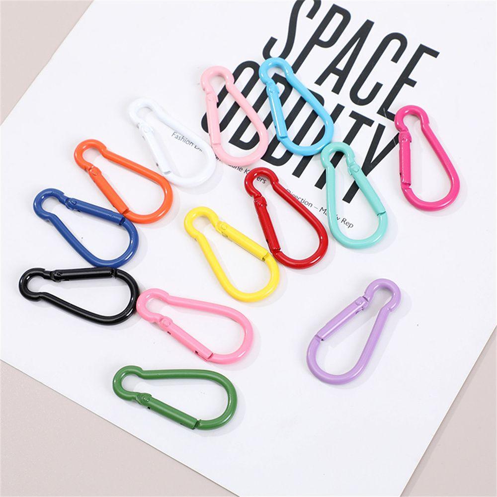 Safety Buckle Camping 45x24mm Making Jewelry Keychain Clip Carabiner Hook Key Ring D Carabiner