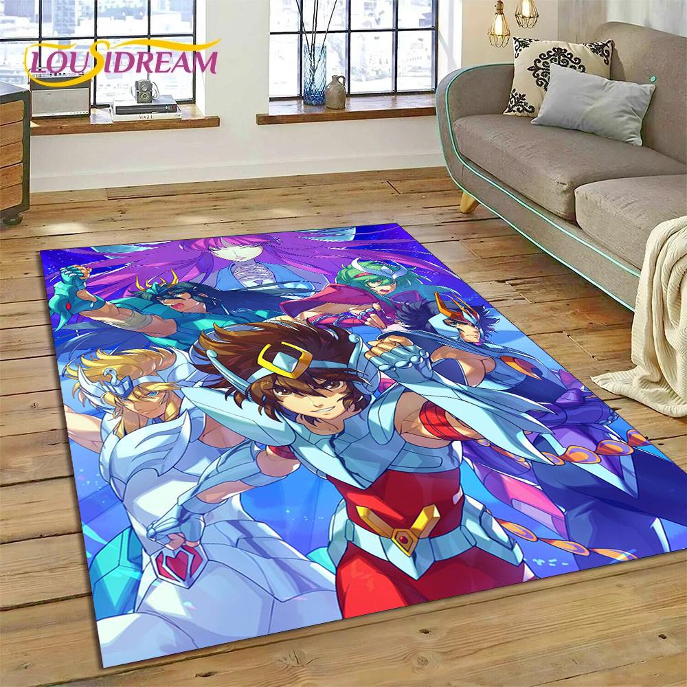 Мультяшный Saint Seiya 3D Ретро Аниме Ковер для Гостиной Спальни Домашнего Декора, Напольный Коврик Нескользящий для Дивана Придверный Коврик Подарок Детям