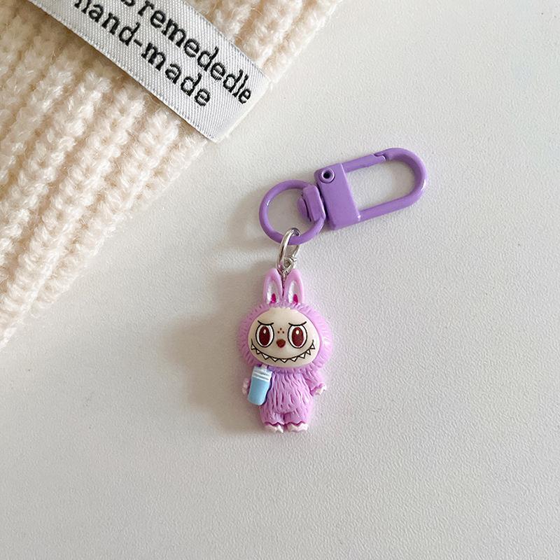 Милый мультяшный кавайный брелок Лабубу подвеска забавный автомобильный брелок изысканный креативный рюкзак украшения аксессуары подарки