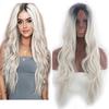 Long Curly Wavy Wig Women Sexy Central Parting Synthetic Hair Cosplay Full Wigs Gift