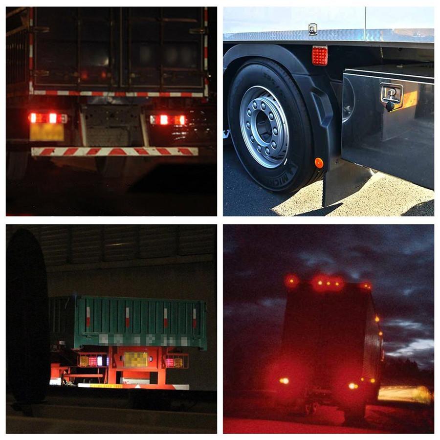 1 пара 4,5" 12 В Автомобиль Лодка Грузовик Кемпер Красный Светодиодный Задний Фонарь Стоп-сигнал Указатель Поворота