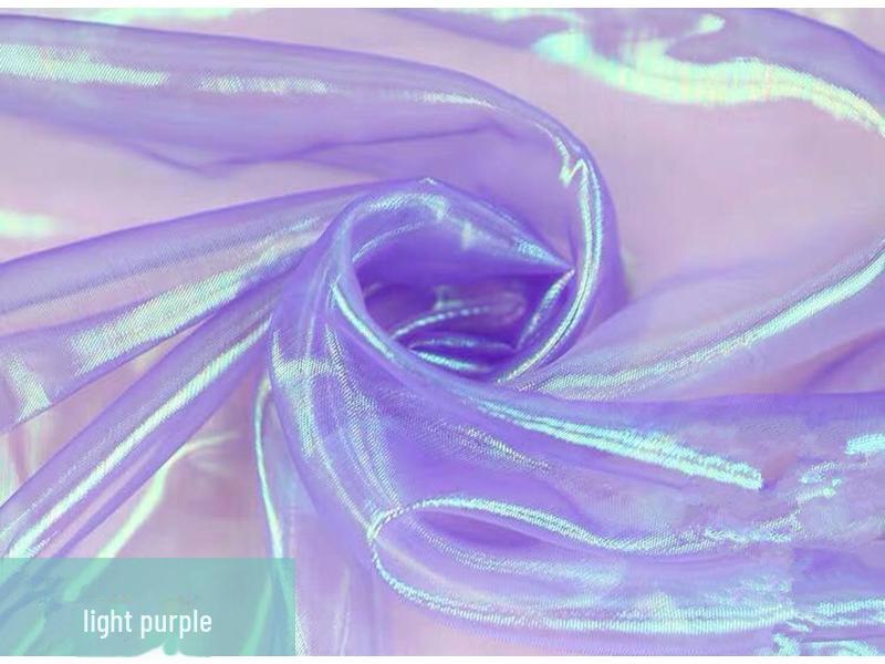 Цветная фантазийная лазерная марлевая ткань для платья принцессы Аиши и костюмов для выступлений