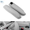 For Land Rover Discovery 3 4 04-16 For Range Rover Sport 05-13 2pcs Car Side Seat Armrest Handle Leather Cover Decor Gray
