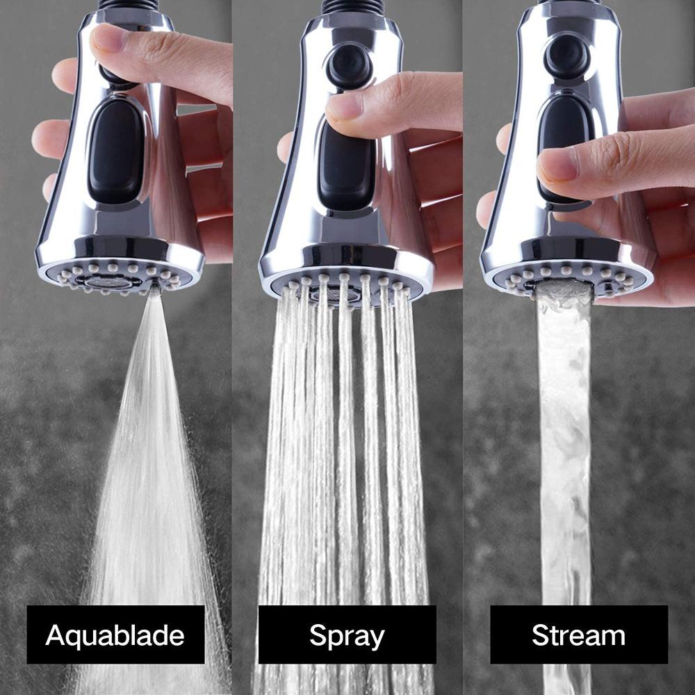 Аэратор для кухонного крана, 3 режима, выдвижной смеситель, распылитель, ручной выдвижной кухонный излив, насадка-распылитель, маленькая душевая лейка