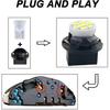 T10 194 168 Dash trument White LED Light Bulbs Bright Panel Gauge Cluster Dashboard LED Light Bulbs 10Pcs/Set (White)