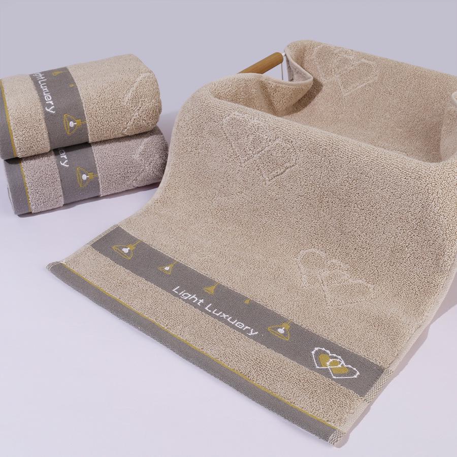 Гаоян Толстое Мягкое Водопоглощающее Полотенце из Чистого Хлопка, Однотонное, Взрослая Салфетка для Лица