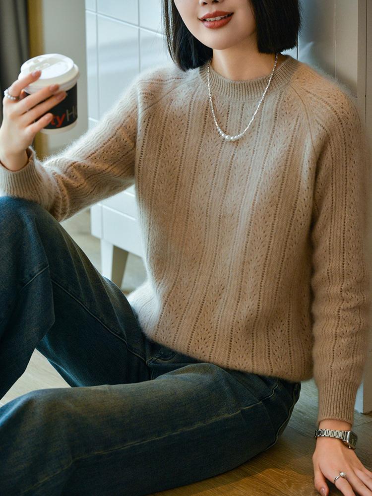 Женский кашемировый свитер Qinghe кашемир 30% кашемир 70% шерсть осенне-зимний кашемировый пуловер мягкий и теплый