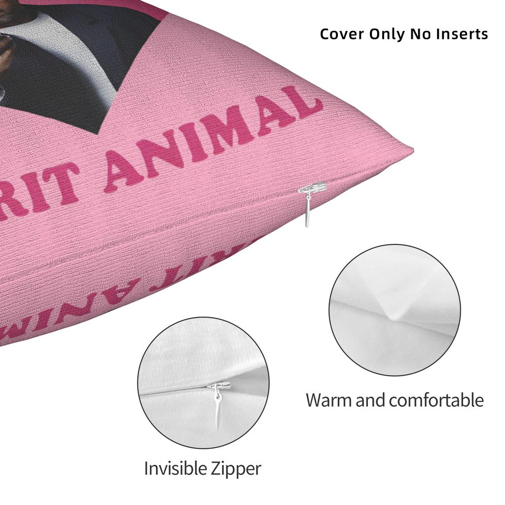 Dr House Is My Spirit Animal Pink Heart Pillowcase Polyester Cushion Cover Decoration Throw Pillow Case Cover Car Square 40*40Cm