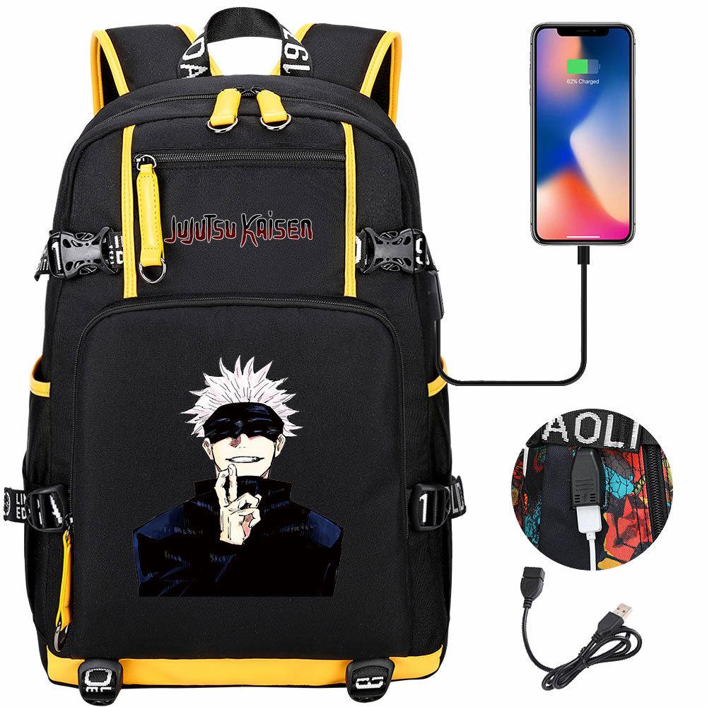 Рюкзак с USB-наушниками с принтом Jujutsu Kaisen