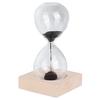 Desktop Magnetic Glass Sand Hourglass with Base for Home Decoration Ornament Gift