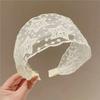 Mesh Lace Headband Lace Wide Edge Hair Hoop Elegant Bohemian Headwrap  For Women Girls