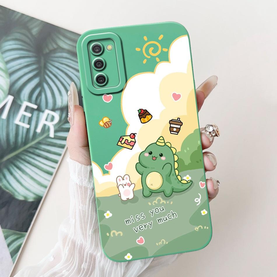 For Samsung Galaxy A03S A02S Cute Panda Rabbit Cartoon Soft Silicone Case For Samsung A02s A03s Camera Protective Phone Cases