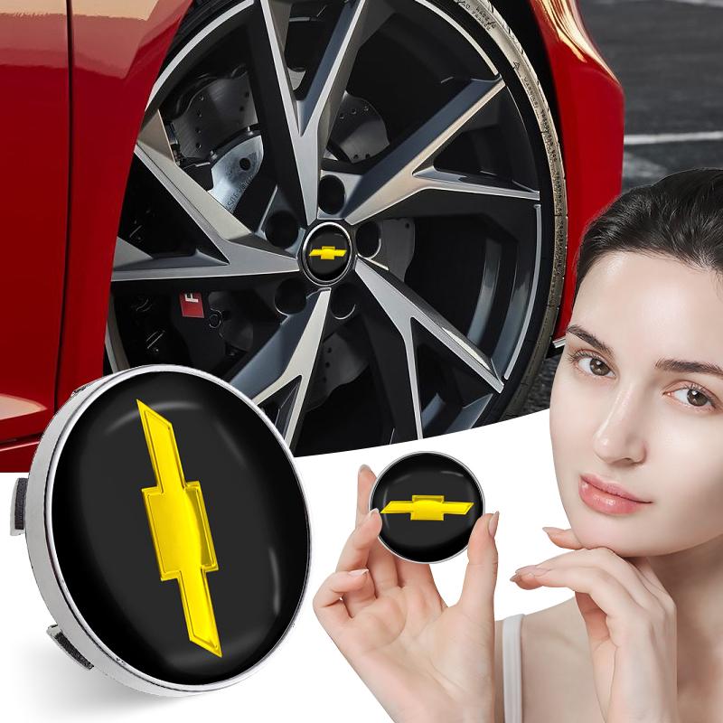 AABHI1 4pcs 60mm Car Wheel Center Hub Center Cap Rim Hub Dustproof Cover For Chevrolet Captiva Colorado Cruze Spark Malibu Car Trax