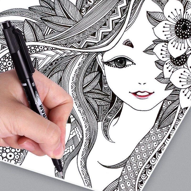 Смываемые и стираемые маркеры с двумя наконечниками - Тонкий и широкий маркеры на водной основе для детского творчества, рисования, обучения, офисного использования