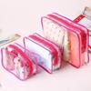 1Pcs Stand Cosmetic Bag For Women Clear Zipper Makeup Bag Travel Female Makeup Brush Holder Organizer Toiletry Bag