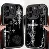 Готический Кибер-Сигил Крест Чехол для Телефона Для iPhone 17 16 15 14 13 12 11 Pro Max 16E Plus INS Мягкий Чехол