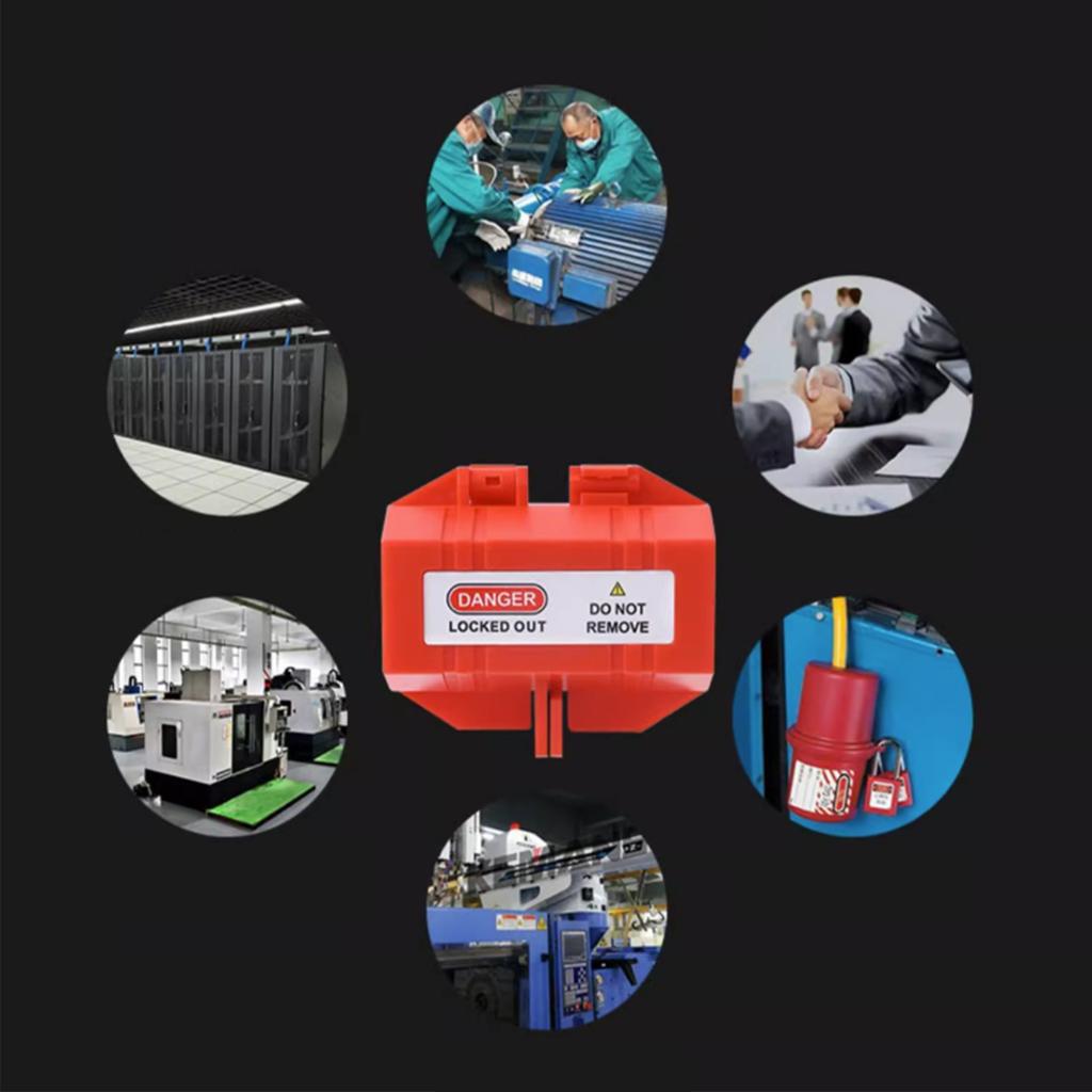 Plug Lockout Device with Locking Tag Plastic Tag Out Plug Power Lock Electric Plug & Thermostat Plug Lock Enduring