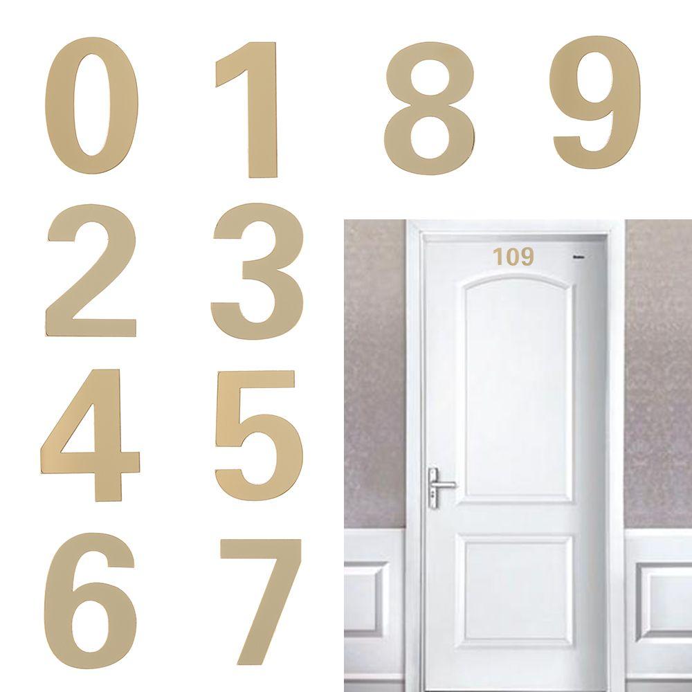 Home Door Label Self-adhesive Gate Digits Door Numeral Plaque Door Plate Number House Drawer Sign