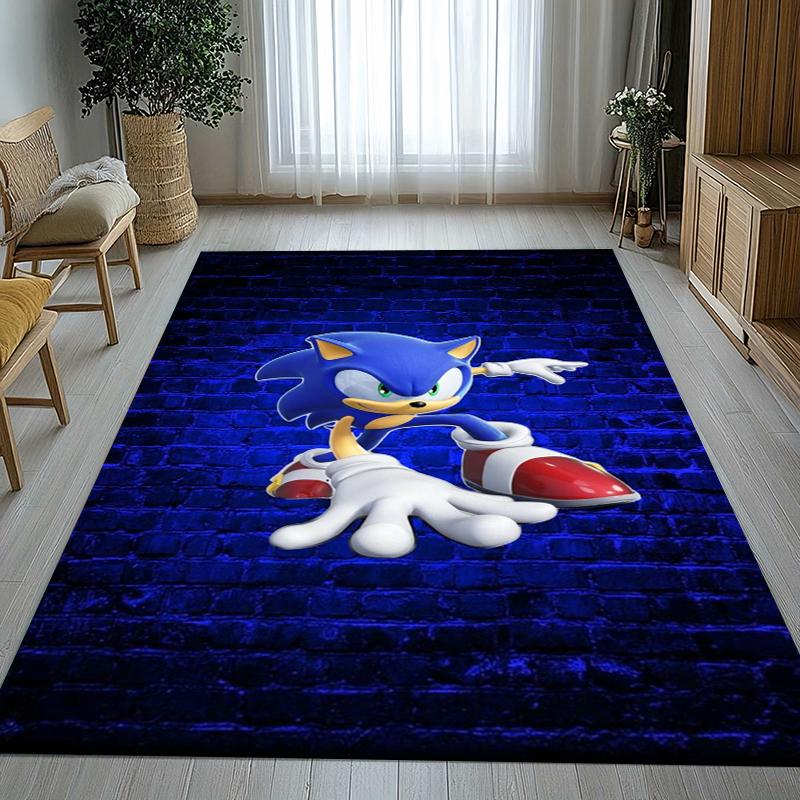 Ретро S-Sonic Мультяшные Игры Гостиная Нескользящий Ковер Мягкий Ковер для Спальни Детской Игровой Комнаты Дивана, Домашний Декор Придверный Коврик Подарок