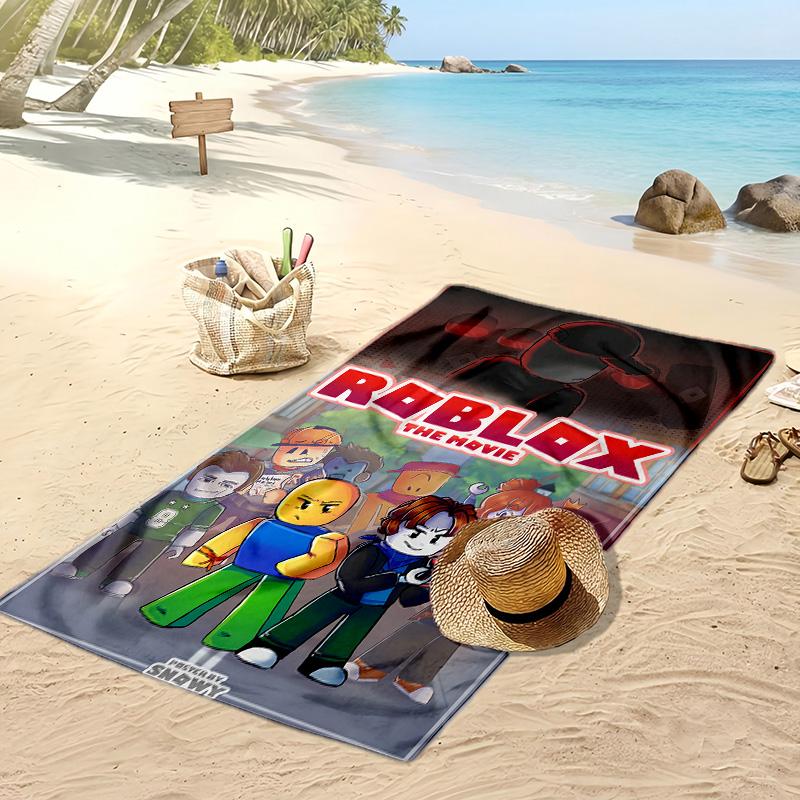 Пляжное полотенце Roblox, Мягкое, Впитывающее, Быстросохнущее полотенце для пляжа, Бассейна, Плавания, Путешествий, Дома