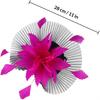 POPETPOP Mesh Decorative Headband Wedding Tops Hat Veil Black and Rose Red Netting Accent Hat for Women Tea Party and Special Occasion Accessories