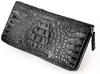 Длинный кошелек из крокодиловой кожи с круглой молнией, черный [GODANE], мужской SPCW-8005CP (черный)