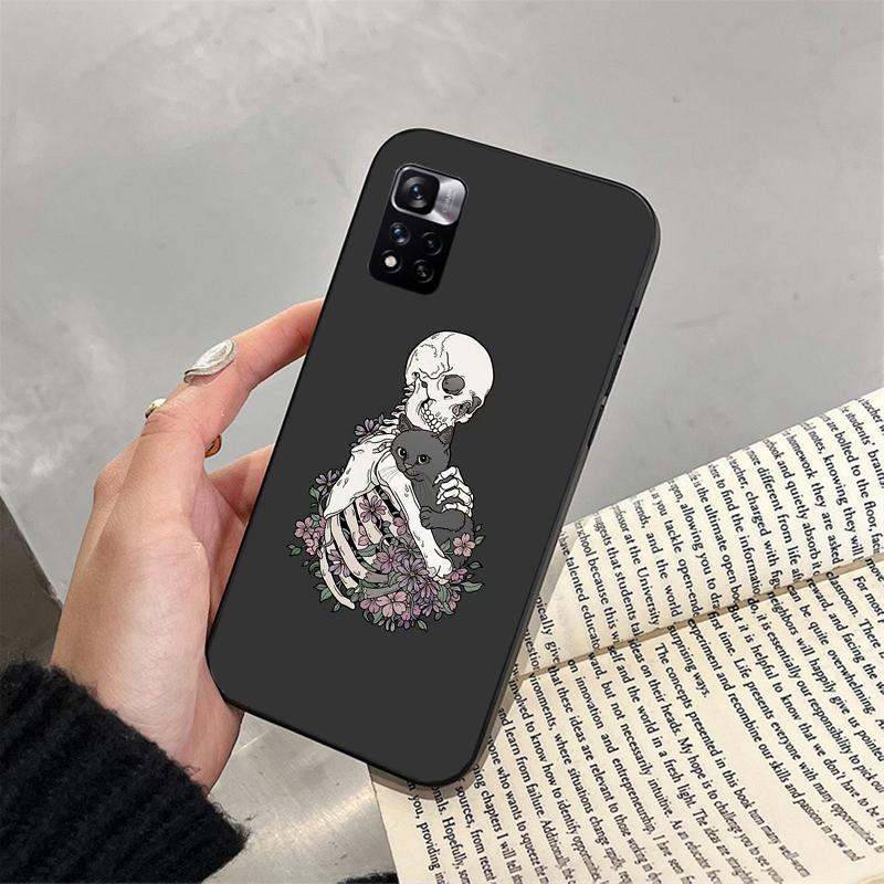 Чехол для телефона с рисунком скелета для Xiaomi Redmi note 13 12 Pro 11S 11 10 Pro 10S 12S Redmi 13 14C 10 13C