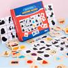 Montessori Wooden Animal and Fruit Shadow Matching Puzzle Game for Early Childhood Development