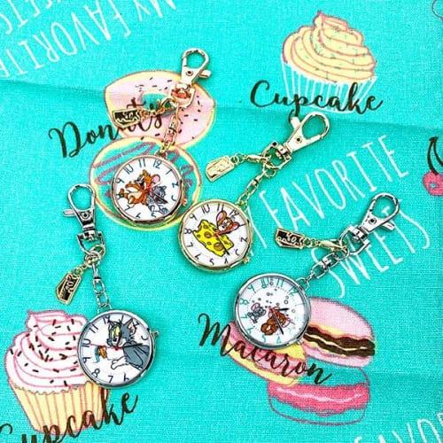 Fieldwork Tom and Jerry Pocket Watch with Bag Charm, TAJ003-2, Women's, Gold