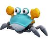 Интерактивная ползающая игрушка-краб для детей со светодиодной подсветкой и функцией обхода препятствий