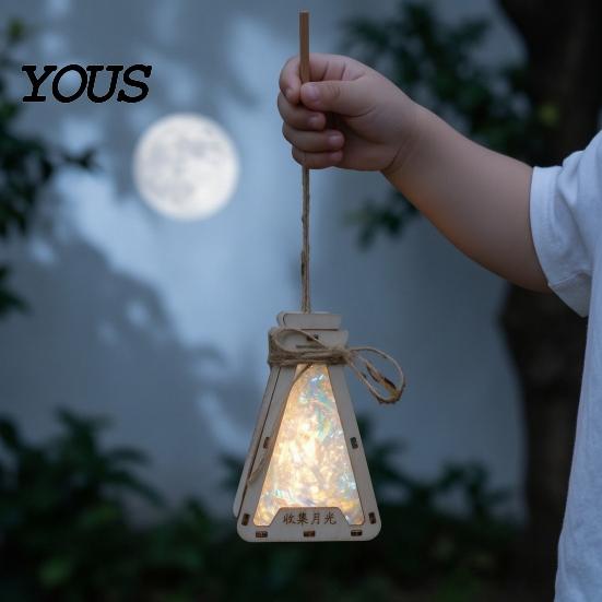 Деревянный фонарик-бутылка желаний DIY-набор, Набор материалов для ручной работы, Портативный светодиодный светящийся фонарик для ночных прогулок, Игрушка для изготовления для детей и взрослых, Набор
