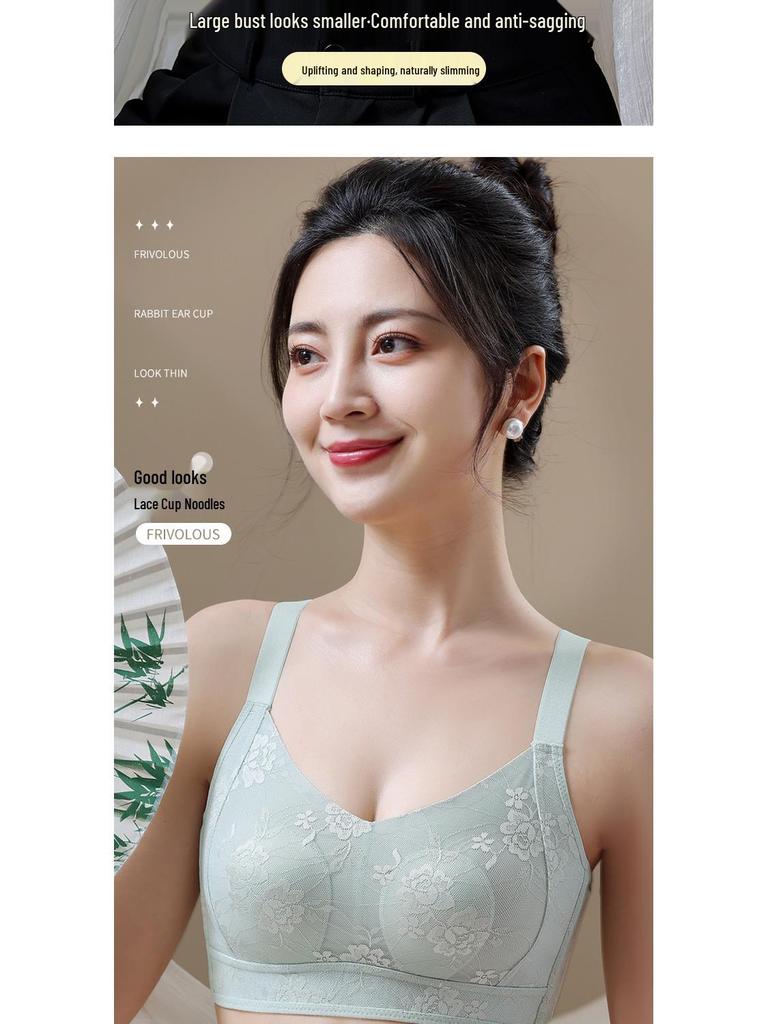 Бесшовный спортивный бюстгальтер для женщин: Минимайзер для большой груди, Тонкий, Предотвращающий обвисание, Поддерживающий, Без косточек, С боковой поддержкой для лета.