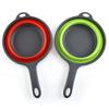 Collapsible Foldable with Handle Silicone Colander Dish Draining Basket Drainer Strainer