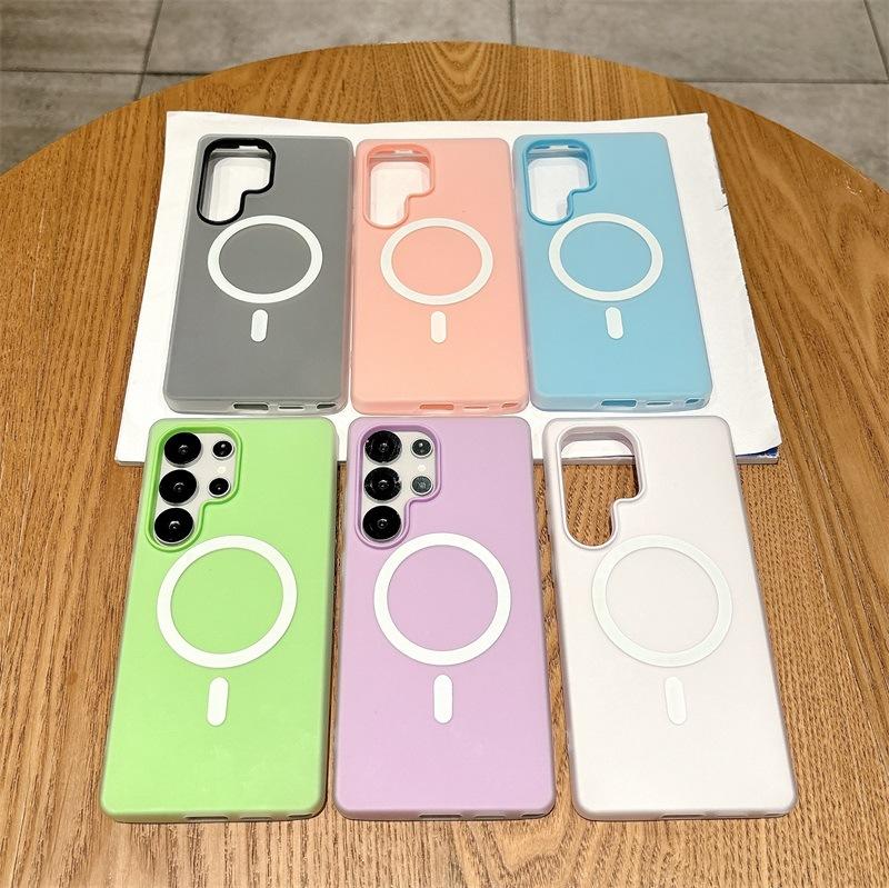 Samsung s11Ultra Magnetic Mobile Phone Case S11Edge S11FE Protective Case Solid Color Translucent