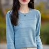 Autumn and Winter Women's Pullover Andy Fleece Round Neck Bottoming Slim Knitwear