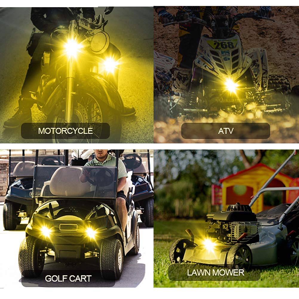 Мотоциклетный противотуманный желтый светодиодный вспомогательный рабочий свет, рабочий свет, дальний свет, фары, 10 Вт, узкий, с набором из 4 ламп X-STYLE, для экстерьера автомобиля,