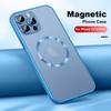 Магнитный чехол для беспроводной зарядки со стеклянными линзами для iPhone 14 Plus 13 Pro MAX 12, силиконовый бампер ярких цветов, прозрачный чехол для ПК
