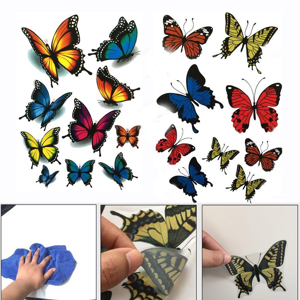 Colorful Automotive Butterfly Simulation Car Stickers Decals Auto Exterior Decors Scratch Sticker