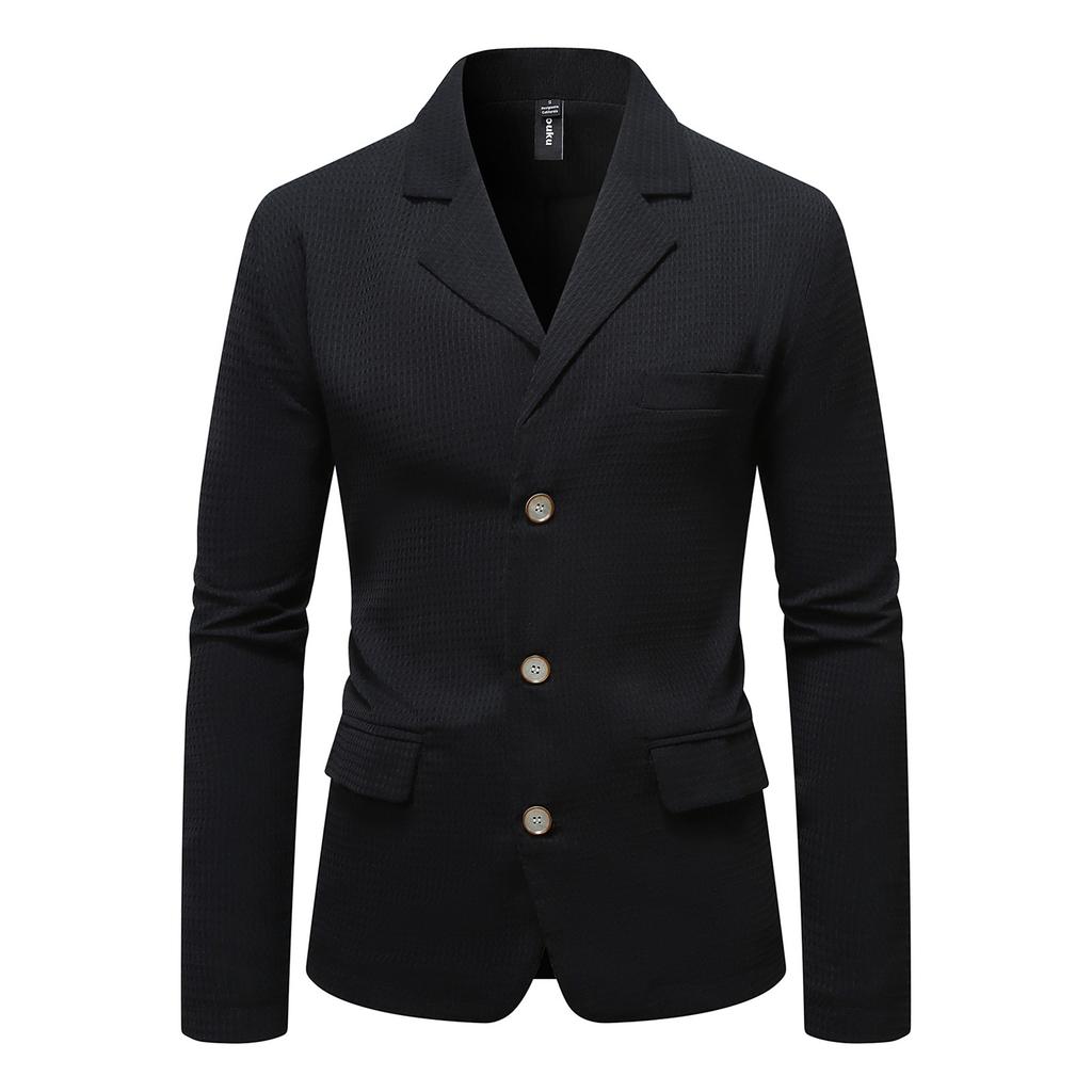 Мужской однобортный британский модный повседневный пиджак молодежный костюм