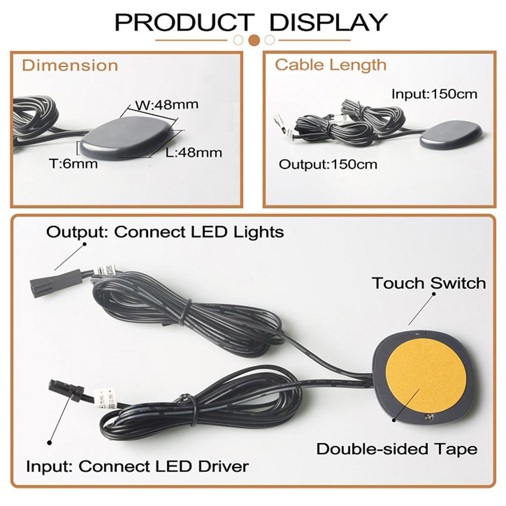 Деревянные сенсорные панели Выключатели света Светодиодные сенсорные выключатели Невидимый шкаф для проникновения Светодиодные сенсорные выключатели света